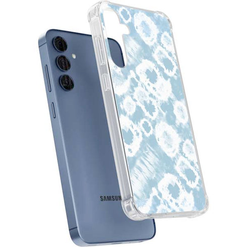 Blue Tie Dye Galaxy A35 5G Clear Case